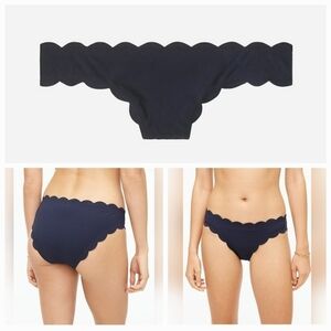 J. Crew Scallop Piqué Surf Hipster Bikini Bottom
